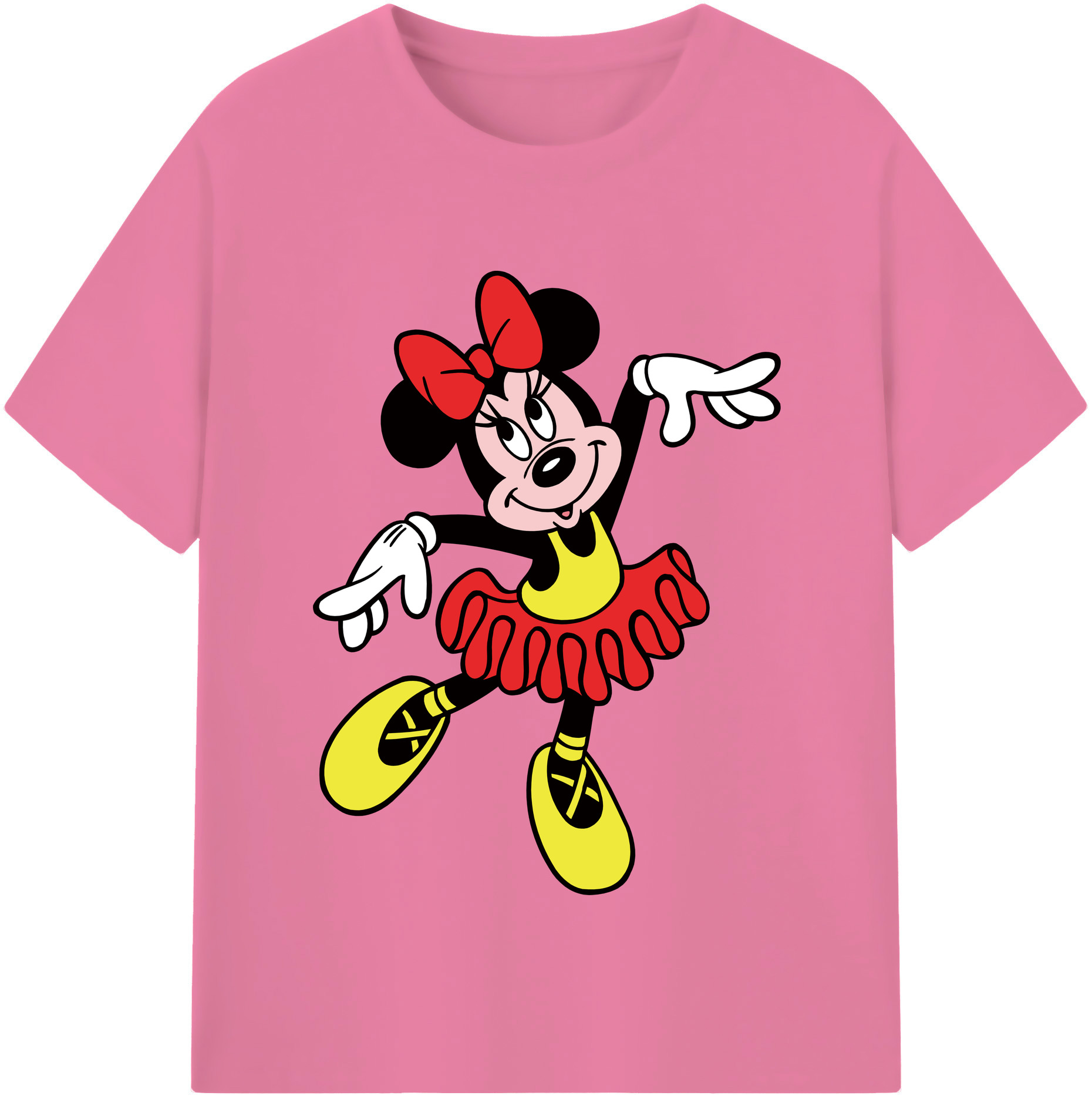 （画像用） ミッキーマウス Mickey Mouse 綿100％半袖Tシャツ（フロントプリント）